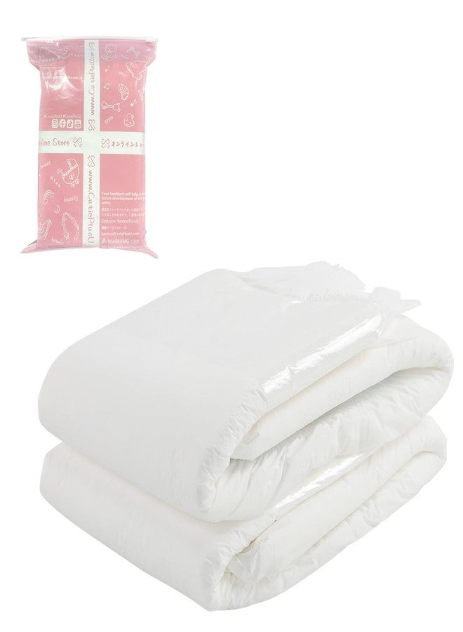 CutiePlusU Adult Diapers Heavy Absorption Dry Surface Disposable Adult Diaper All Night-White 2 Pieces (Medium 28"-38") - Image 1